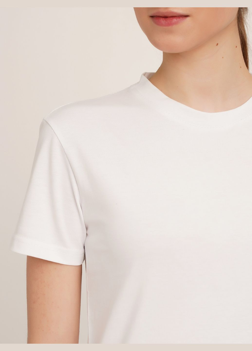 Футболка однотонная женская CTM WBC02303 Белый shop (2000989915553) LAWA - (354935797)