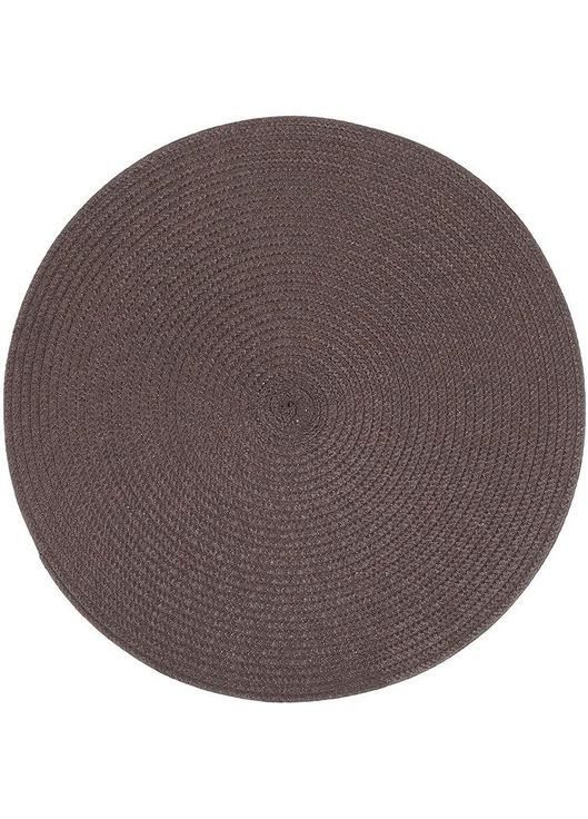 Набор сервировочных ковриков Casual 4 шт коричневый мокко плейсмат для стола подтарельники Ø38 см BonaDi (368977364)