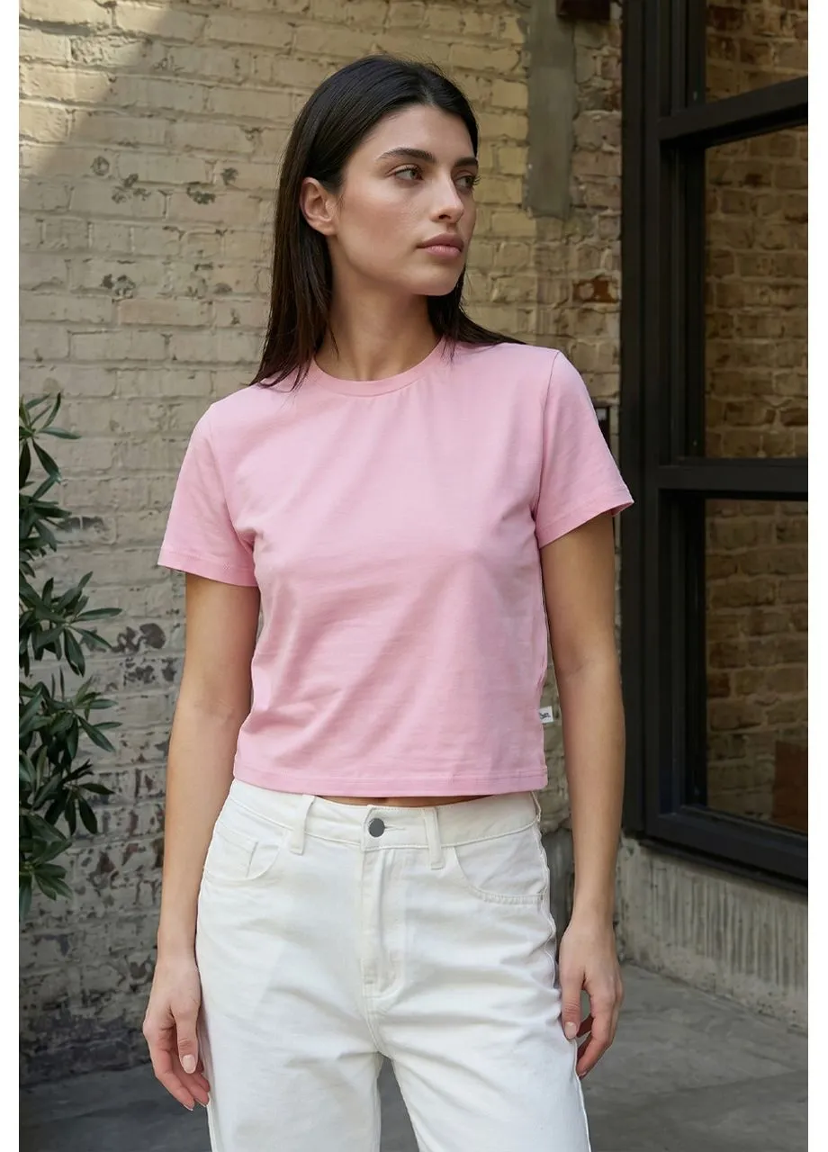 Женская футболка стаф розовая спортивная fes pink Seli Staff - (395638647)
