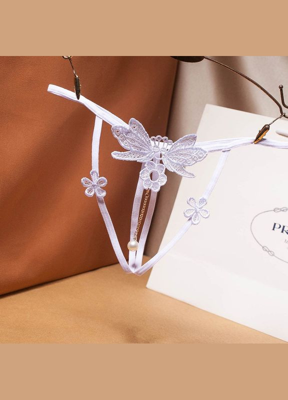 Сексуальные трусики с разрезом и подвеской с жемчужиной Sexy OneSize (8-75) No Brand (312005418)