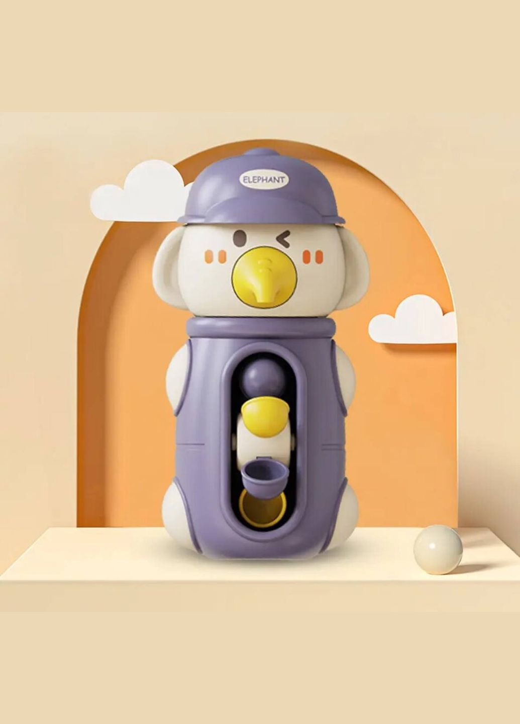 Детская развлекательная игрушка для купания 558-8 А. Слоник белый с фиолетовым. Fun Game (327217673)