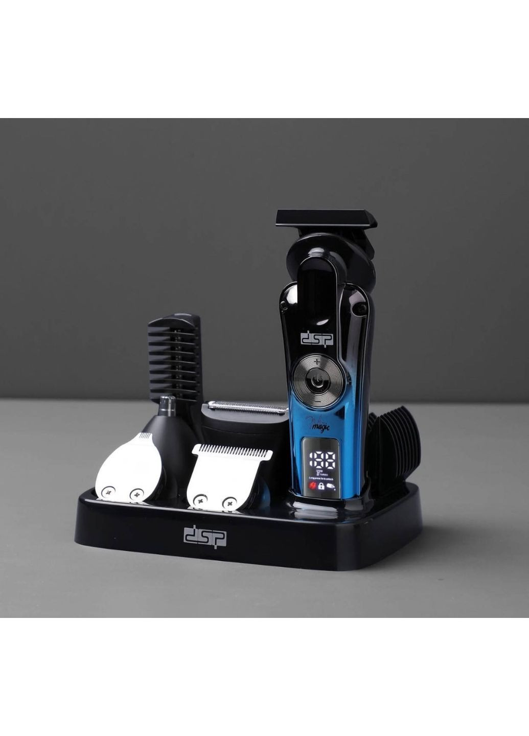 Тример для стрижки волосся 91721 безпровідний 8в1 Блакитний DSP (370674705)