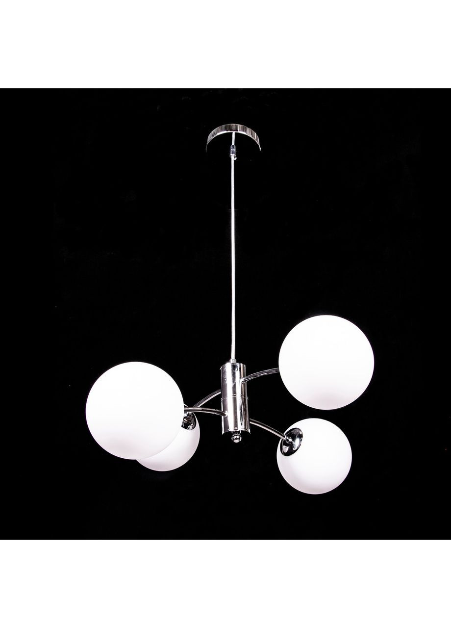 Підвісна люстра в стилі лофт на 4 лампочки 2777/4/CH/Chomre/white ball No Brand (352229845)
