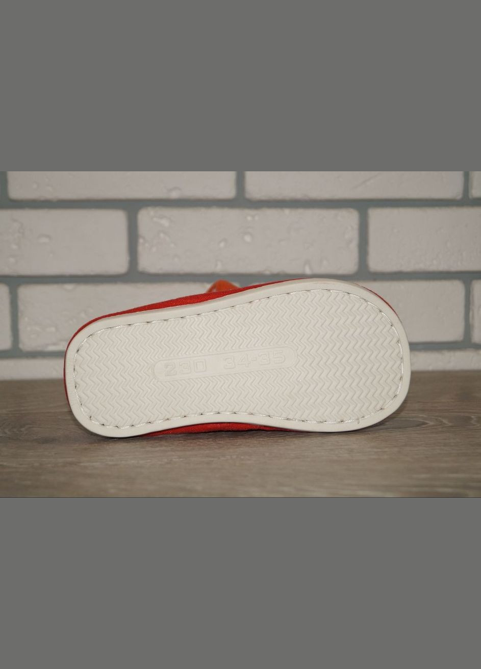 Коралловые тапочки для девочки с милым мишкой No Brand с аппликацией, с белой подошвой