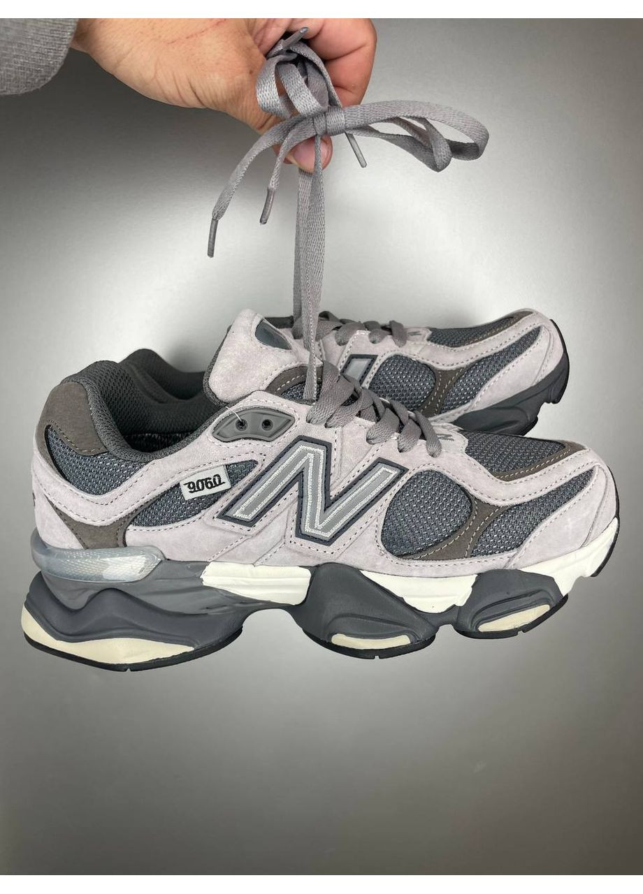 Серые демисезонные кроссовки мужские new balance 9060 gore-tex grey нью беланс 9060 No Brand