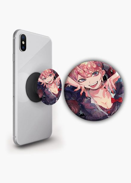 Тримач для телефону PopSockets Аніме Данганромпа #02 Чорний No Brand (304503360)