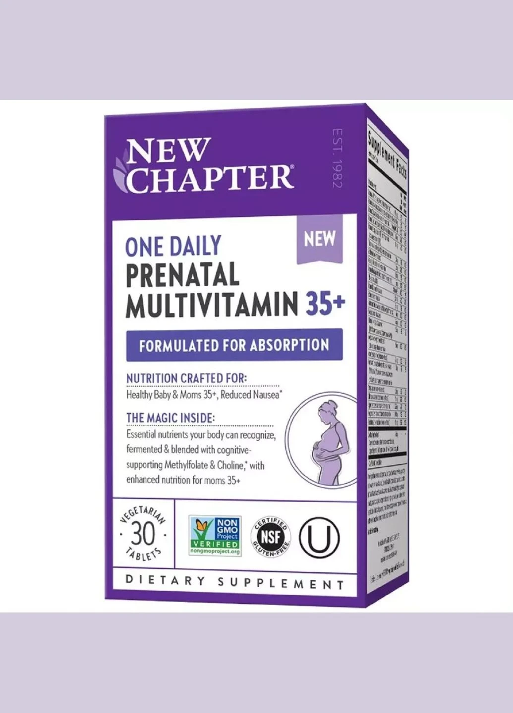 Щоденні Мультівітаміни для вагітних, One Daily Prenatal Multivitamin 35+,, 30 таблеток New Chapter (292006057)