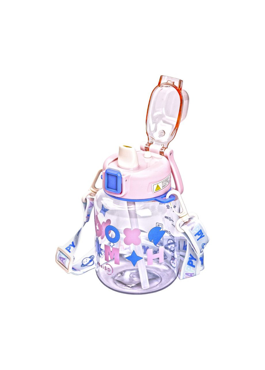 Бутылка для воды Gucgres детская 650 мл на ремешке розовая HP-14-43P Yiwu (346263610)