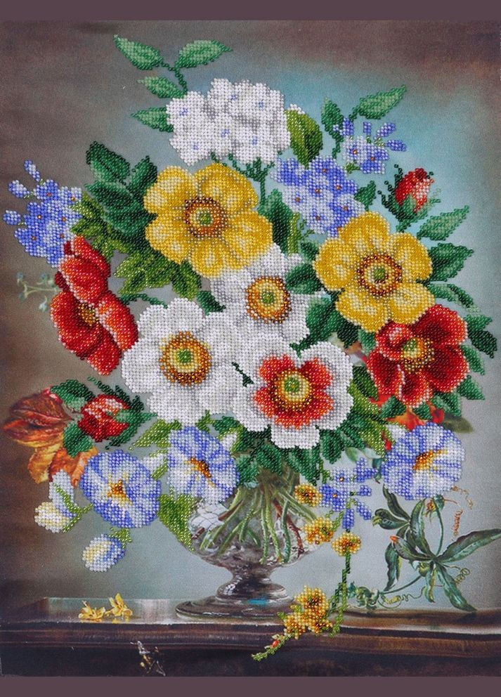 Набор для вышивки мулине ДМС "Цветочная фантазия", 30x40 см No Brand (340483421)