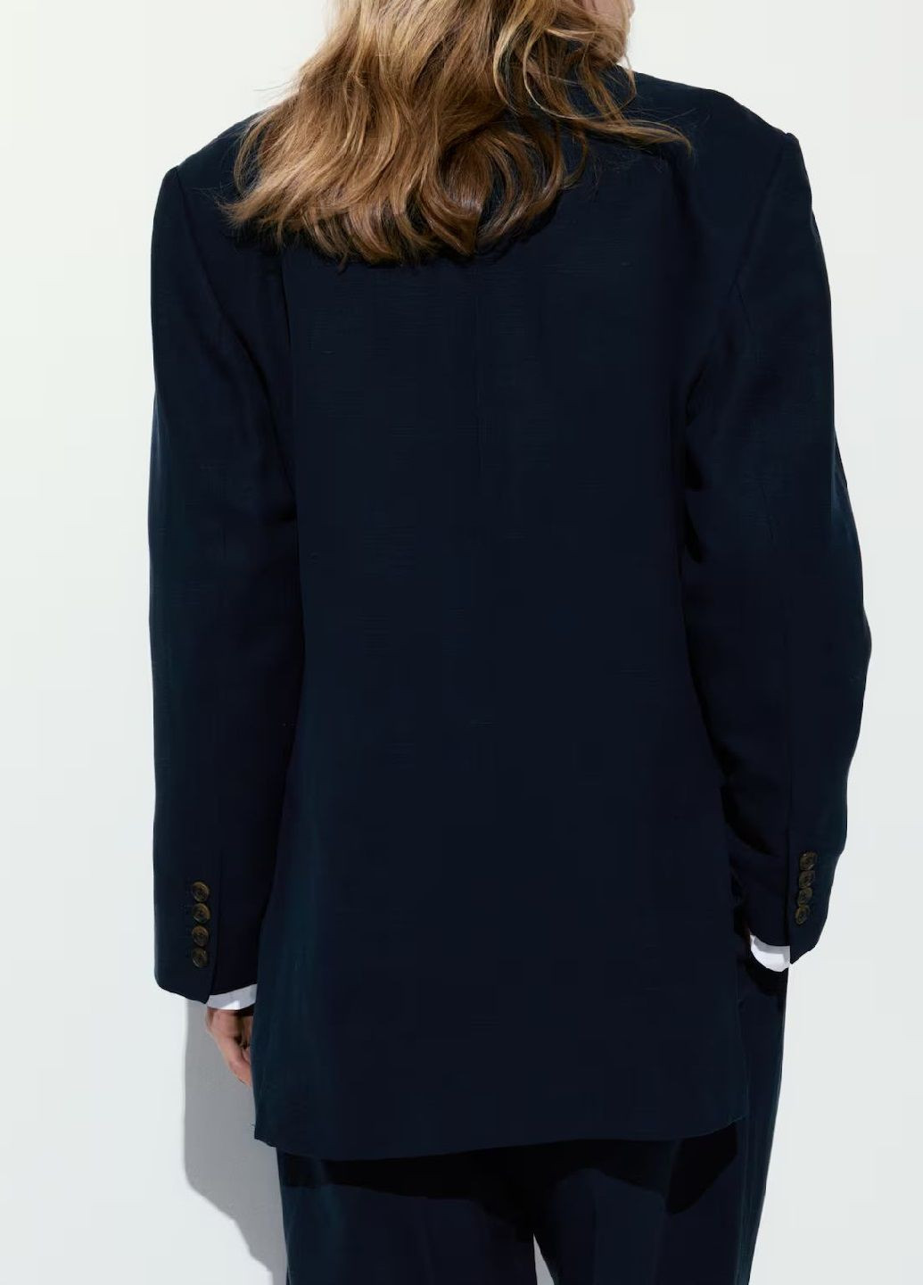 Темно-синий женский жакет H&M однотонный - всесезон