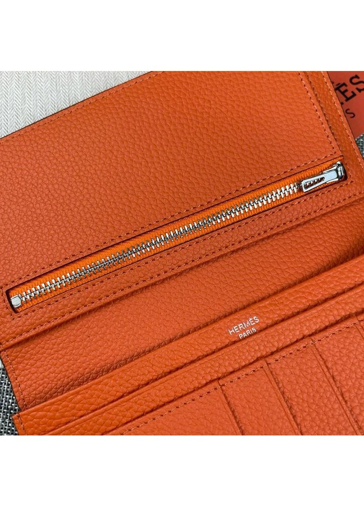 Женский кожаный брендовый кошелек (H-5123) orange No Brand (383981871)