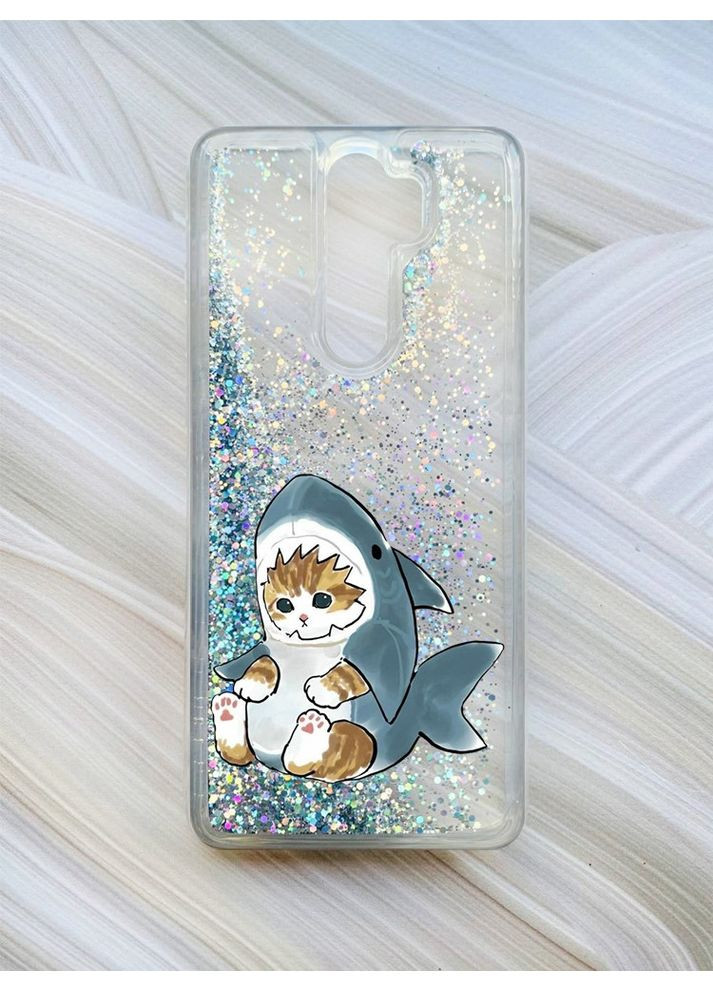 Чехол с плавающими блестками на Xiaomi Redmi Note 8 Pro Котёнок (принт 120) CASE CONTROL (360691936)