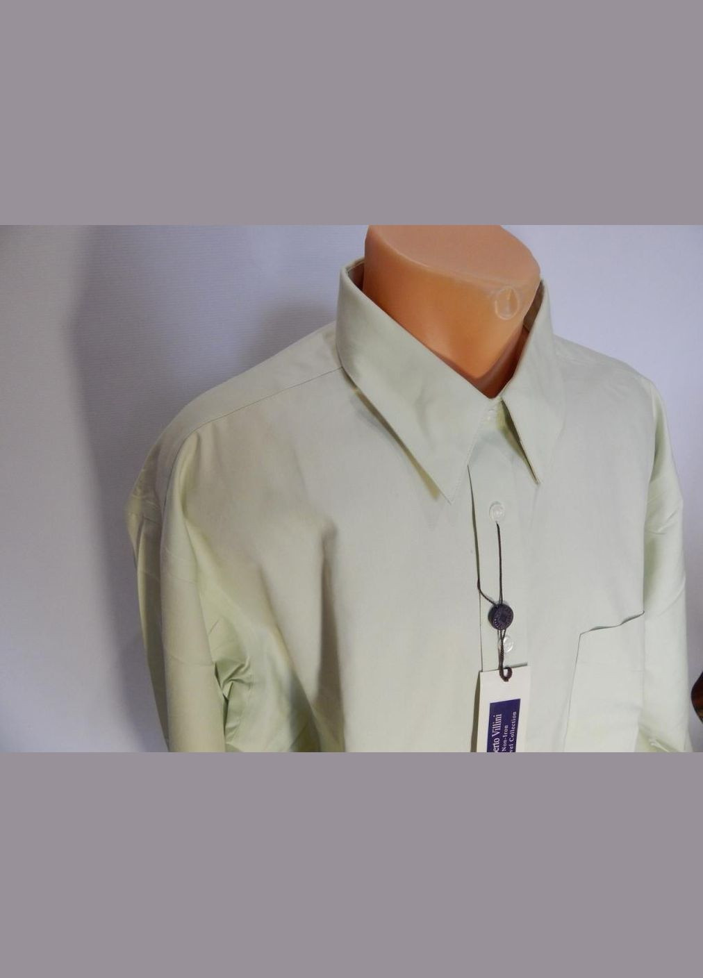 Бирюзовая классическая рубашка однотонная No Brand