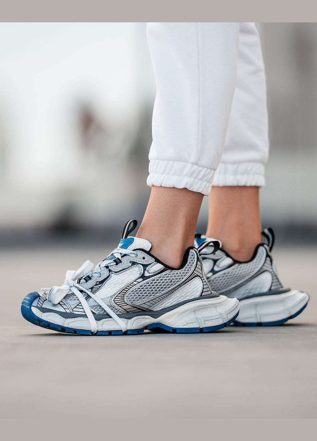 Кросівки жіночі і чоловічі Balenciaga 3XL grey blue | Баленсіага 3ХЛ сірі сині No Brand сірі демісезони (315683570)