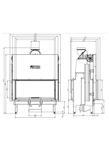 Камінна топка ARDENTE DUO ARD90X41.DGS Hitze (370384933)
