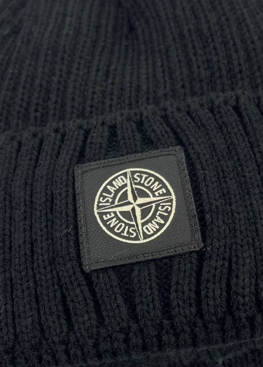 Зимняя шапка бини на флисе - Stone Island / Стон Айленд No Brand Шапка біні (369368681)