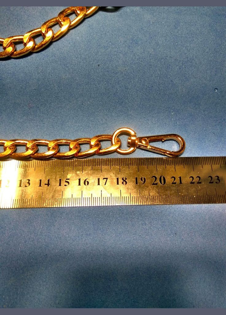 Цепочка-ручка для сумки 120 см 11мм цвет золото с карабинами вес 197гр. No Brand 4856 (292867397)