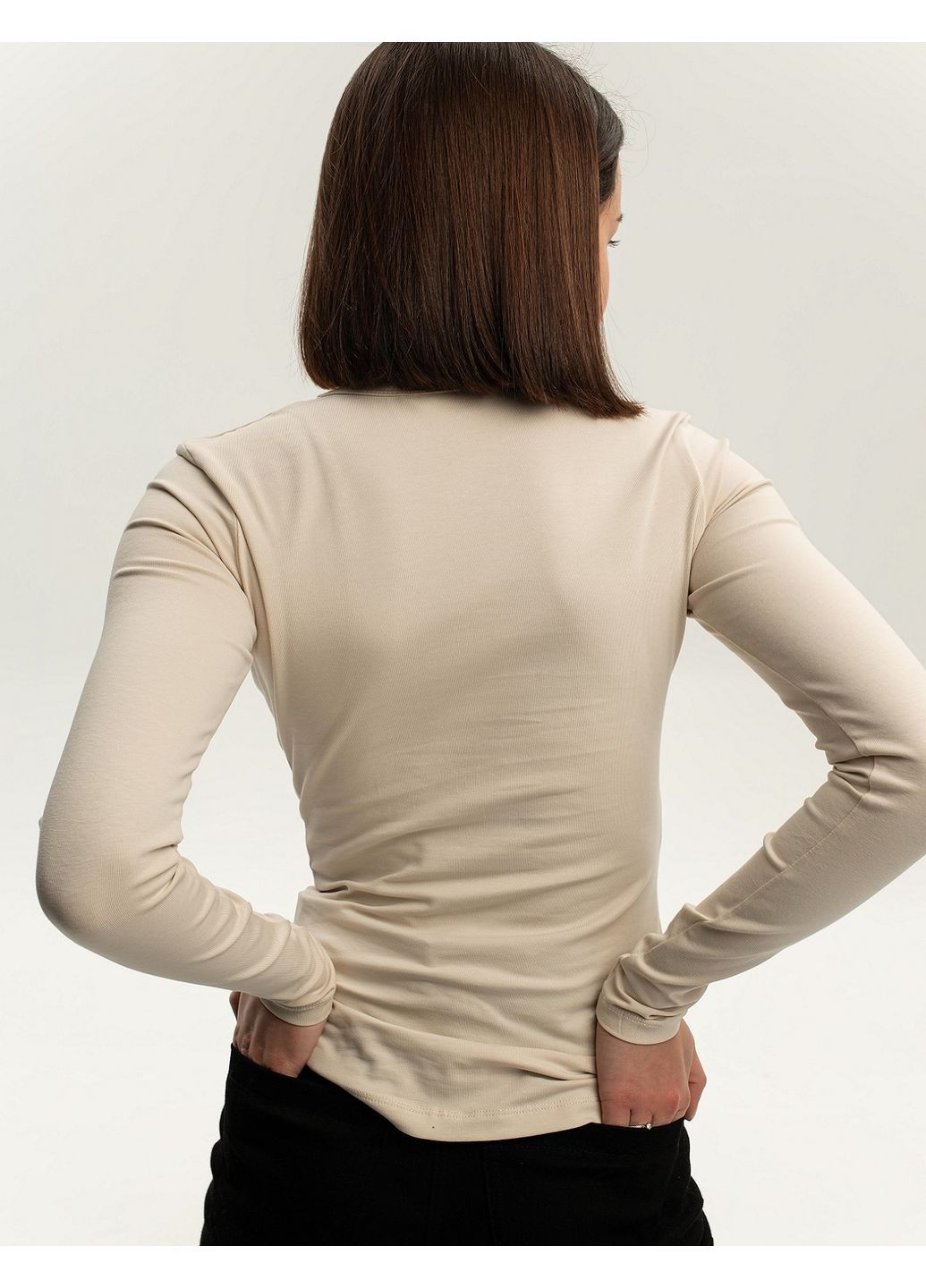 Женский лонгслив приталенный (0013000BORL) Casual Trend №130 - (361029251)