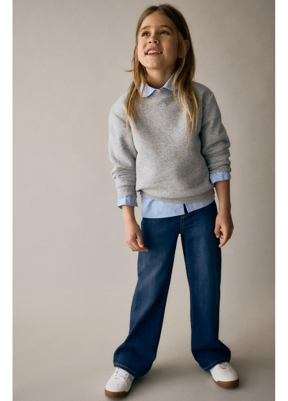 Дитячі джегінси для дівчинки Темно-сині (25121105) H&M (371685839)