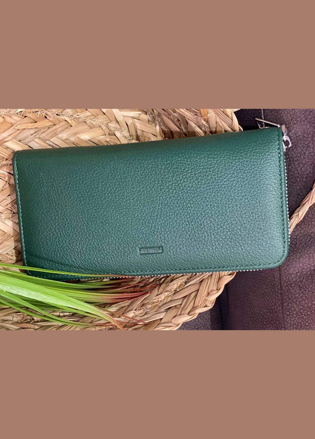 Жіночий гаманець з еко-шкіри смарагдового кольору 32479 Fashion (338188070)