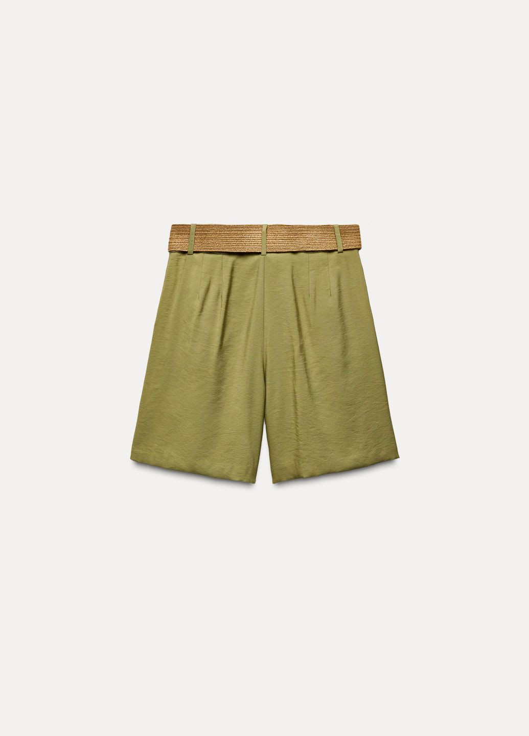 Стильные шорты с поясом Zara подовжені чіноси з паском (327092995)