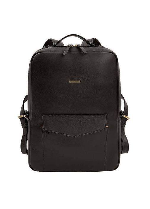 Шкіряний рюкзак на блискавці Cooper maxi темно-коричневий BlankNote (348359279)