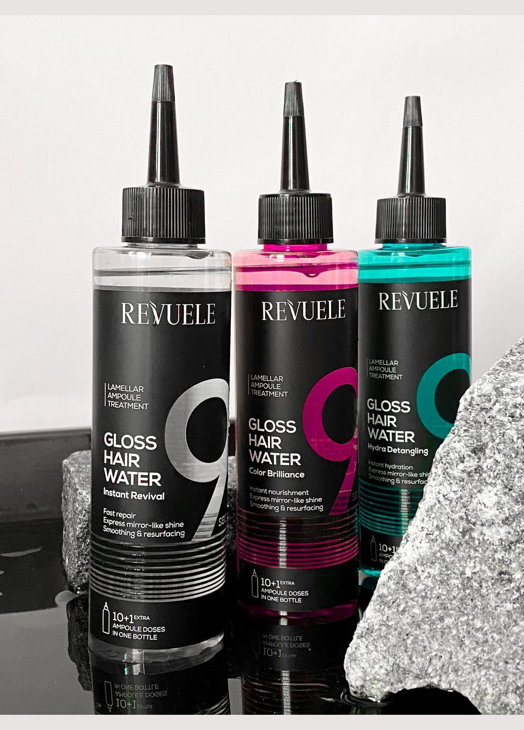 Вода для блиску волосся зволожуюче розплутування 220 мл REVUELE Вода для блиску волосся (314963743)