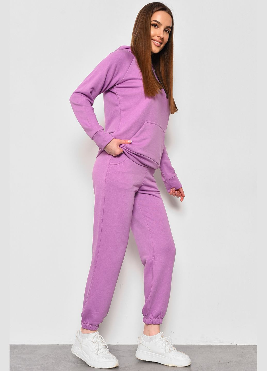 Спортивный костюм женский сиреневого цвета Let's Shop (285692177)