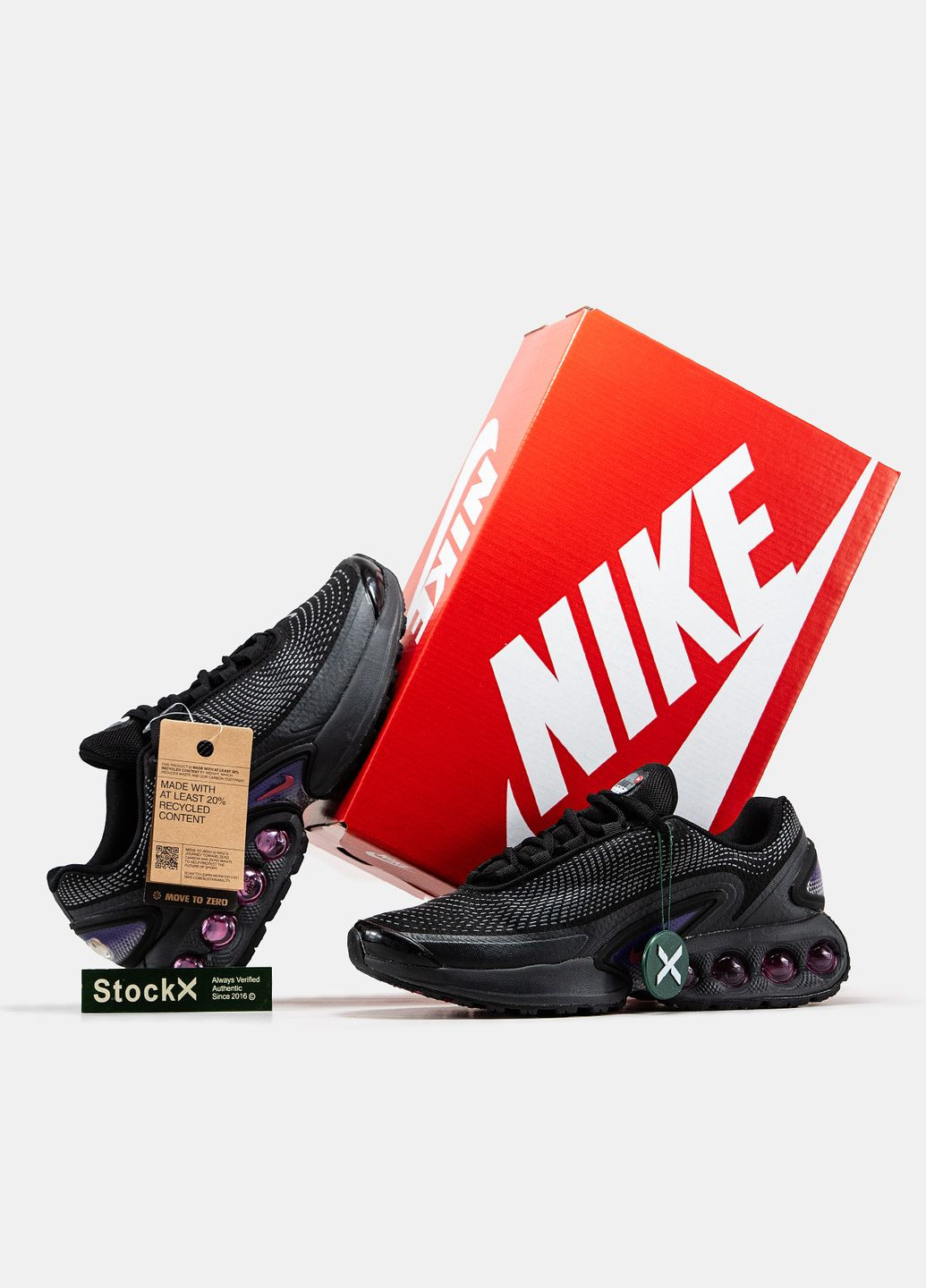Кроссовки женские и мужские Nike Air Max DN black | Найк Аир Макс ДН черные No Brand чёрные демисезоны (315483077)