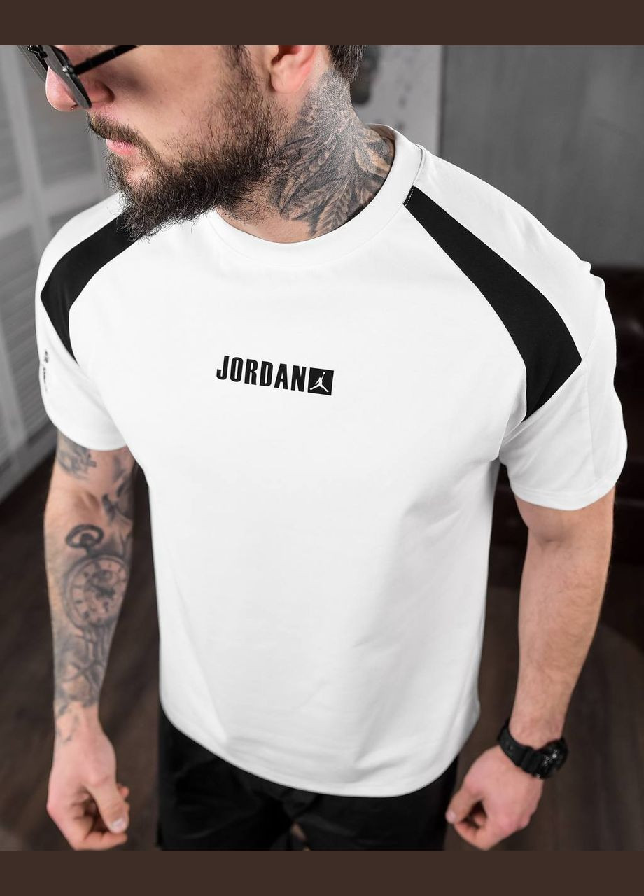 Белая стильная мужская футболка jordan белая Freedom