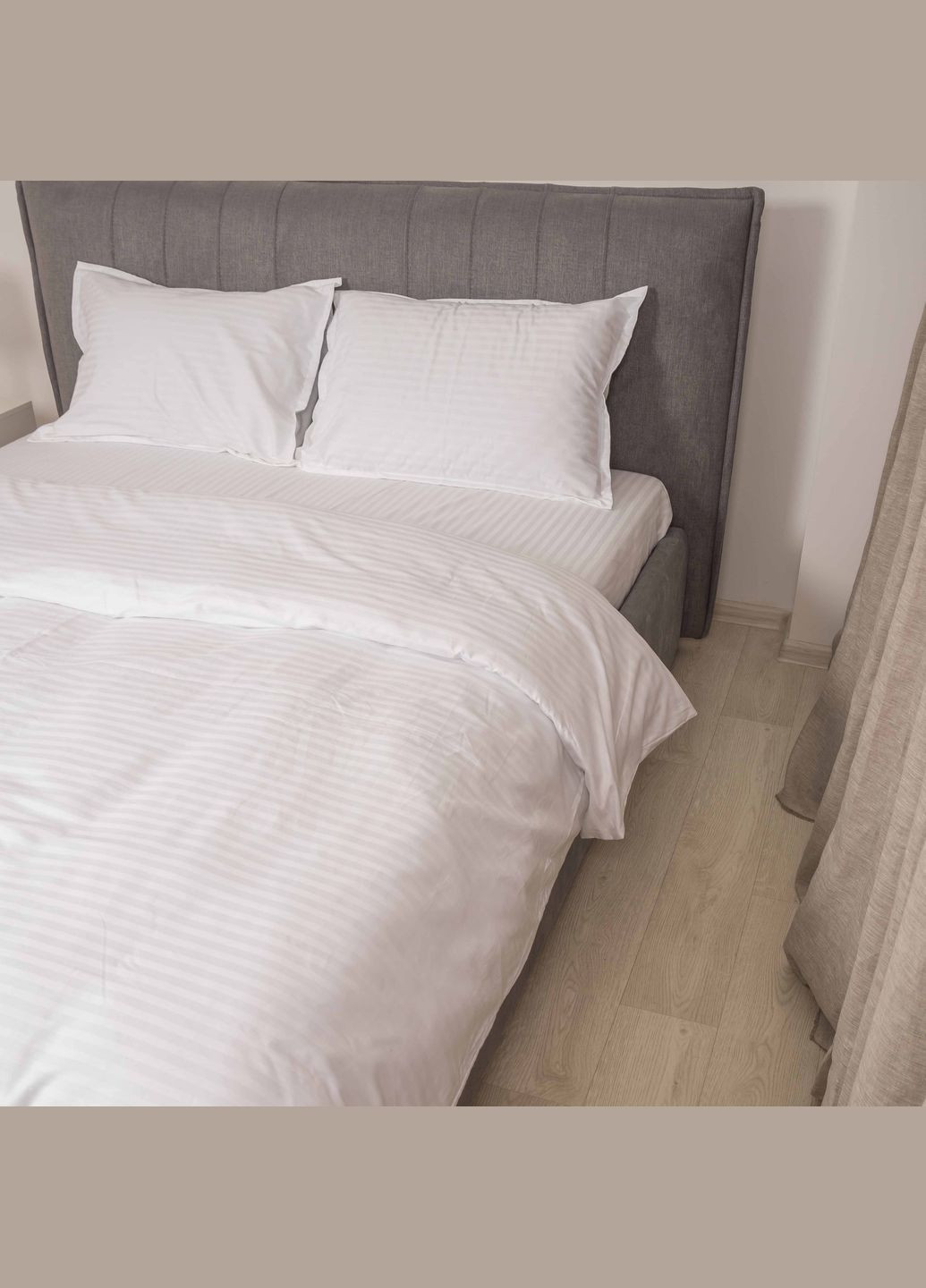 КПБ Полуторный Сатин Страйп White Tiare (303732058)