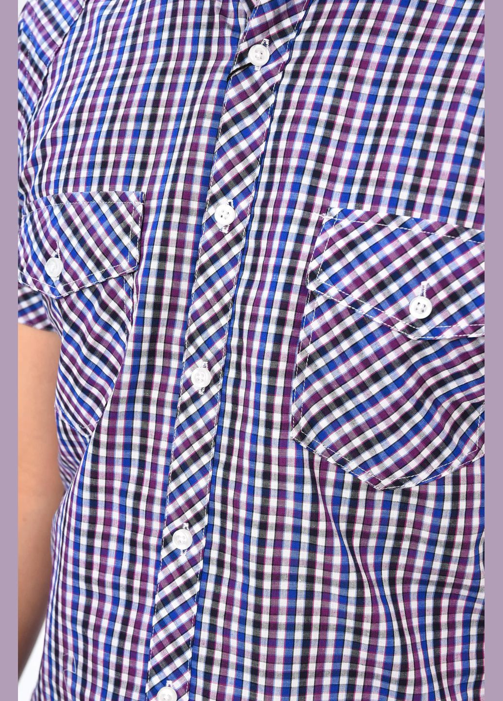 Фиолетовая классическая рубашка однотонная Let's Shop
