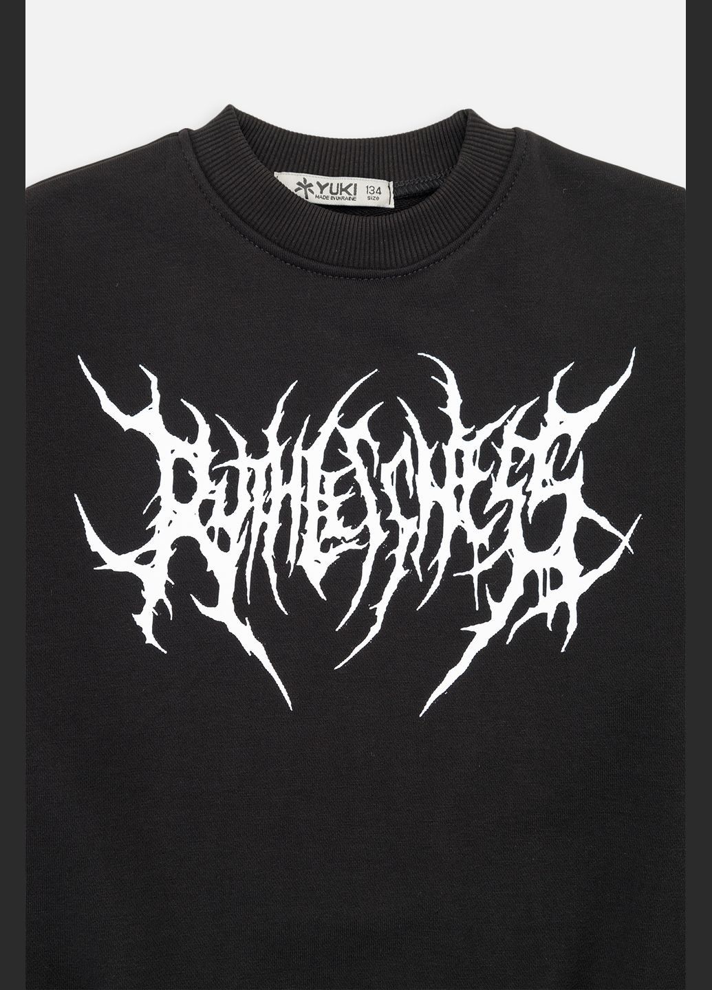 Yuki свитшот для мальчика цвет черный цб-00269727 черный трикотаж