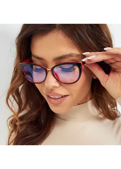 Женские очки с прочной пластиковой оправой и прозрачными линзами, для чтения плюс и минус Код 725 красные +4.0 No Brand (365831759)