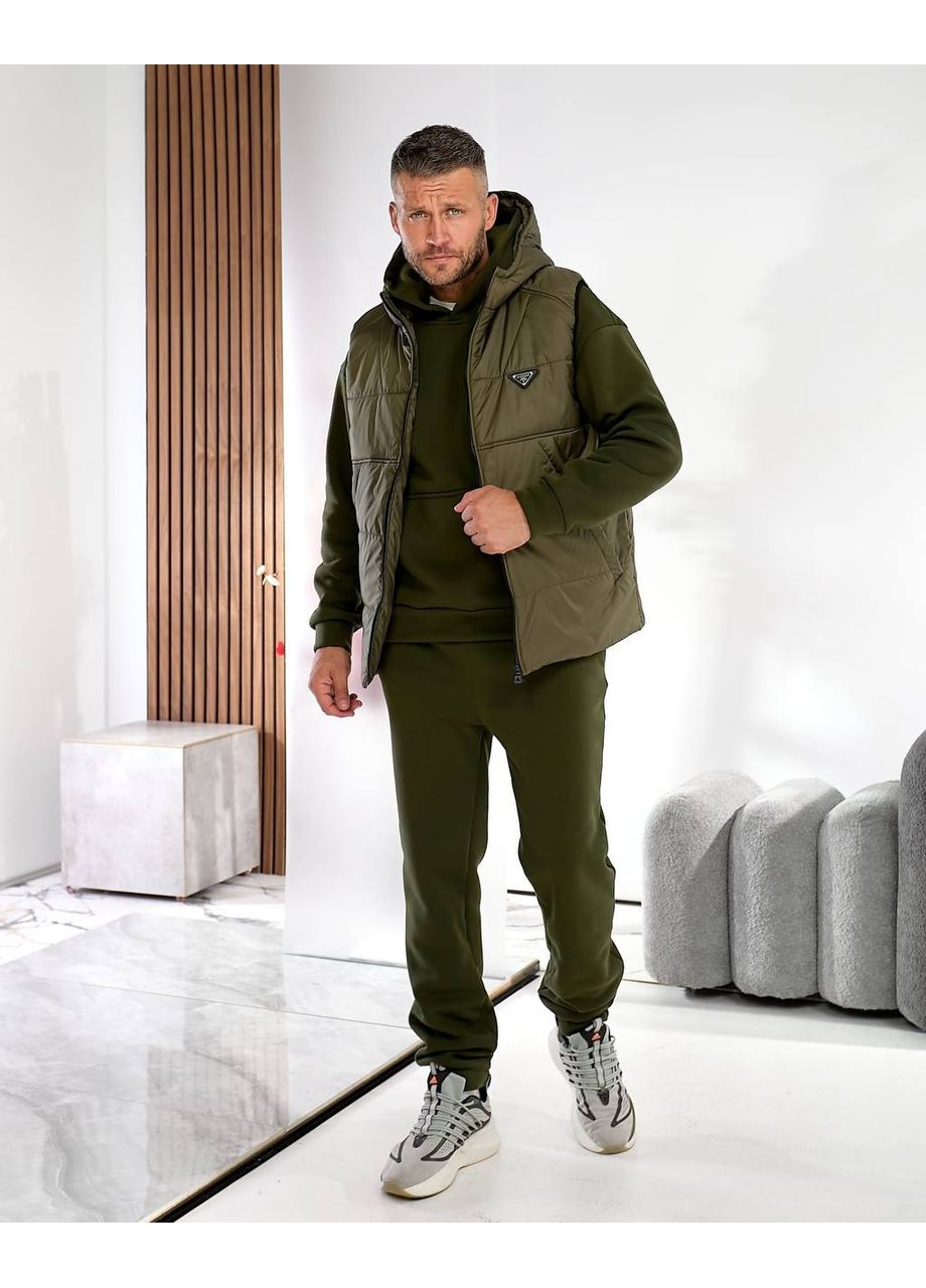 Чоловічий теплий спортивний костюм з жилеткою No Brand (360272479)