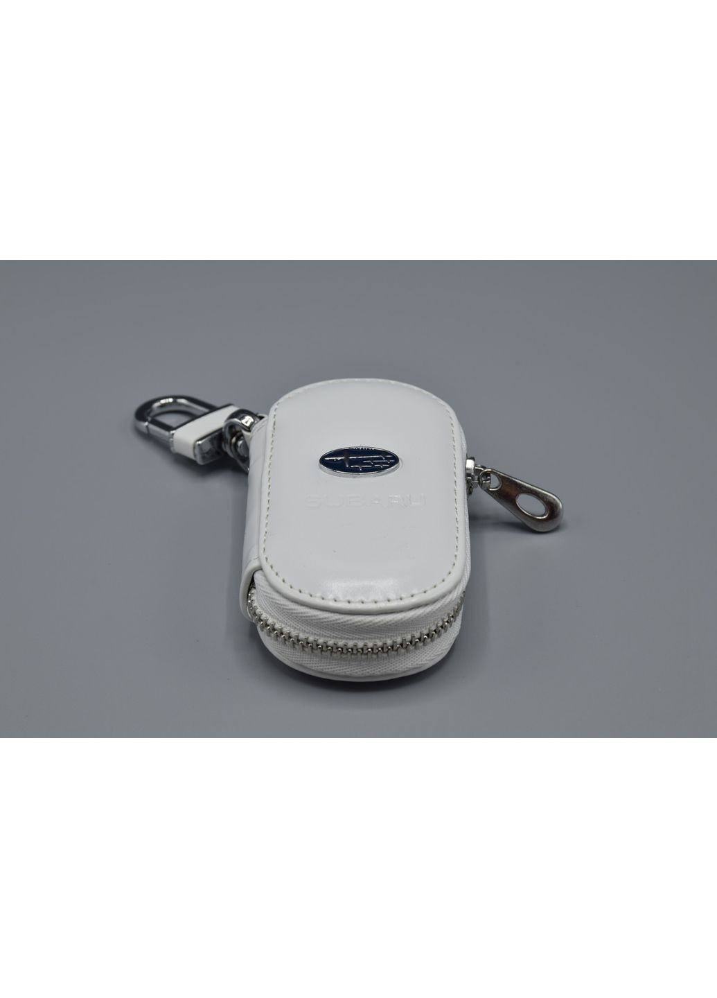 Ключница, кожаная автоключница с логотипом СУБАРУ (белая 21016) Subaru (360949241)