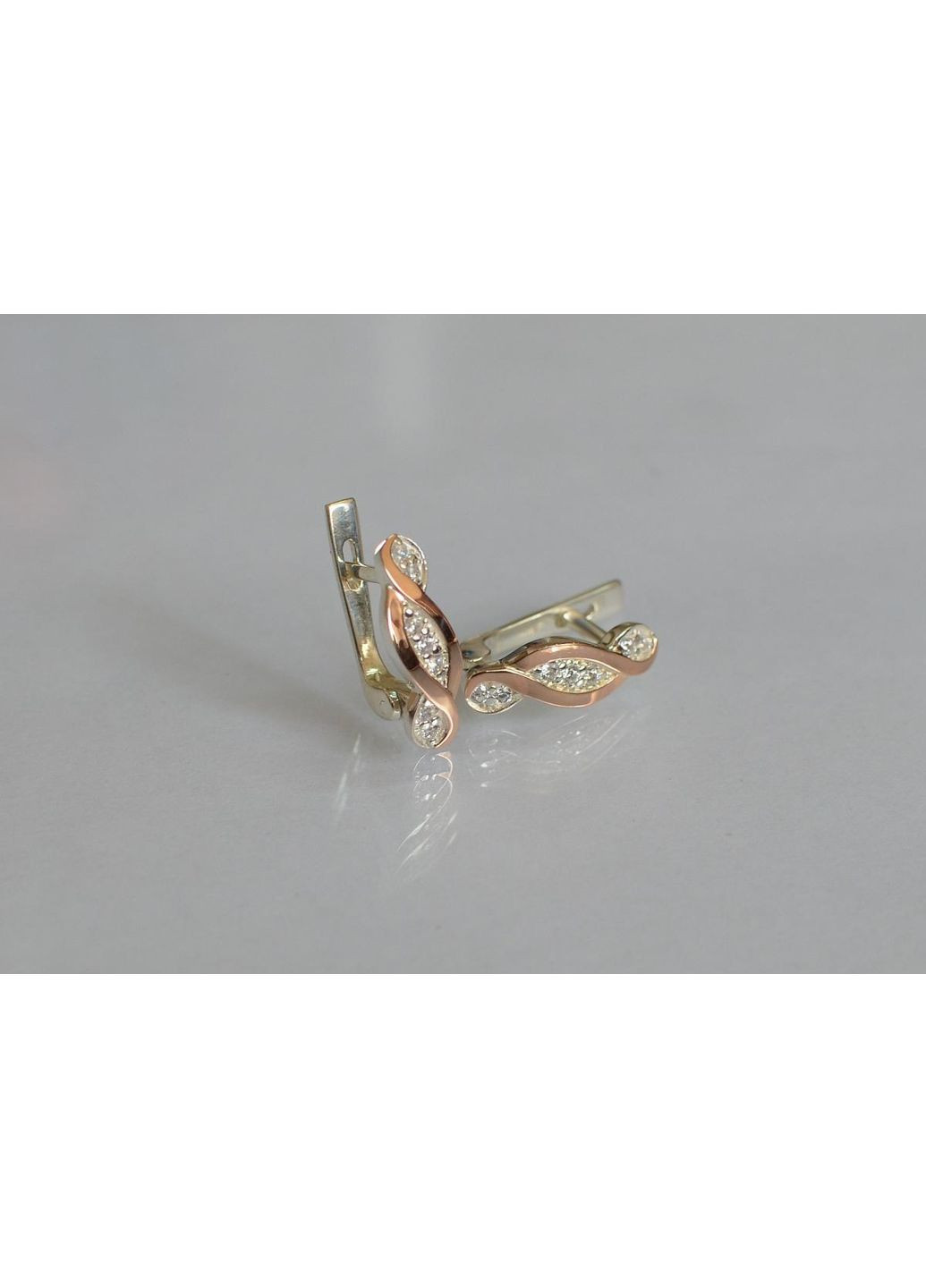 Серебряные серьги с золотыми пластинами Silver Style (366813361)