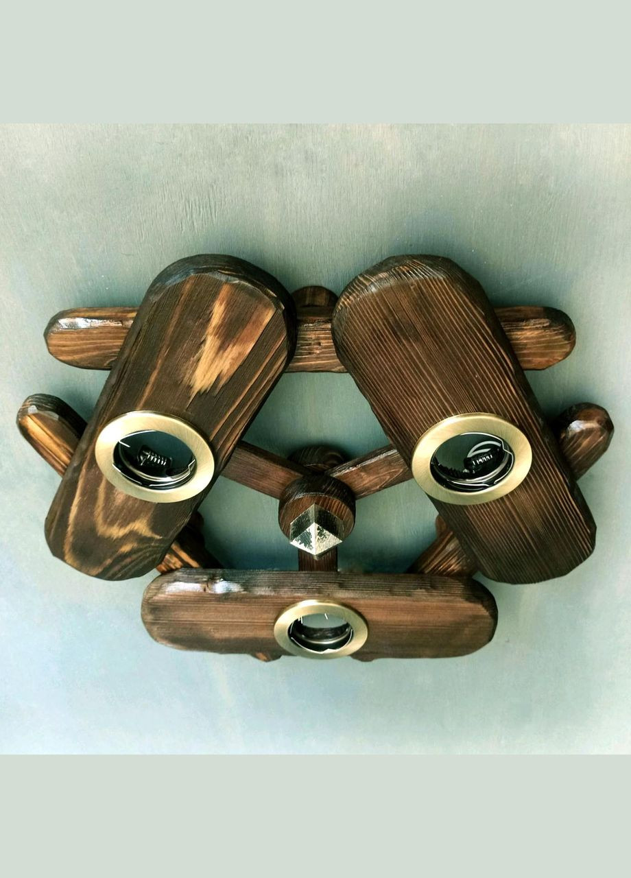 Підвісний світильник з дерева Гамбула капучино (ЛЮС-001209) No Brand (328081086)