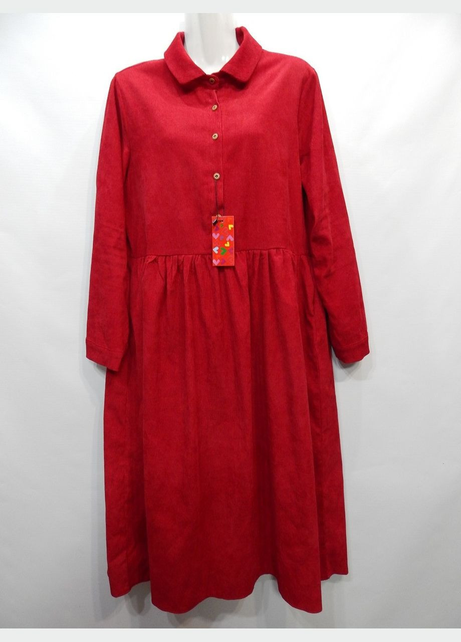 Красное женское нарядное платье микровельвет kefengfashion р.52 125жс (только в указанном размере, только 1 шт.) Fashion