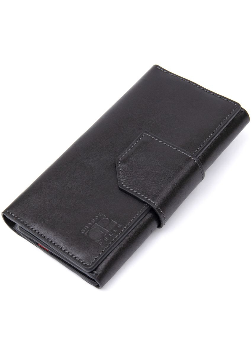 Кожаное глянцевое портмоне 11471 Черный Grande Pelle (331907170)