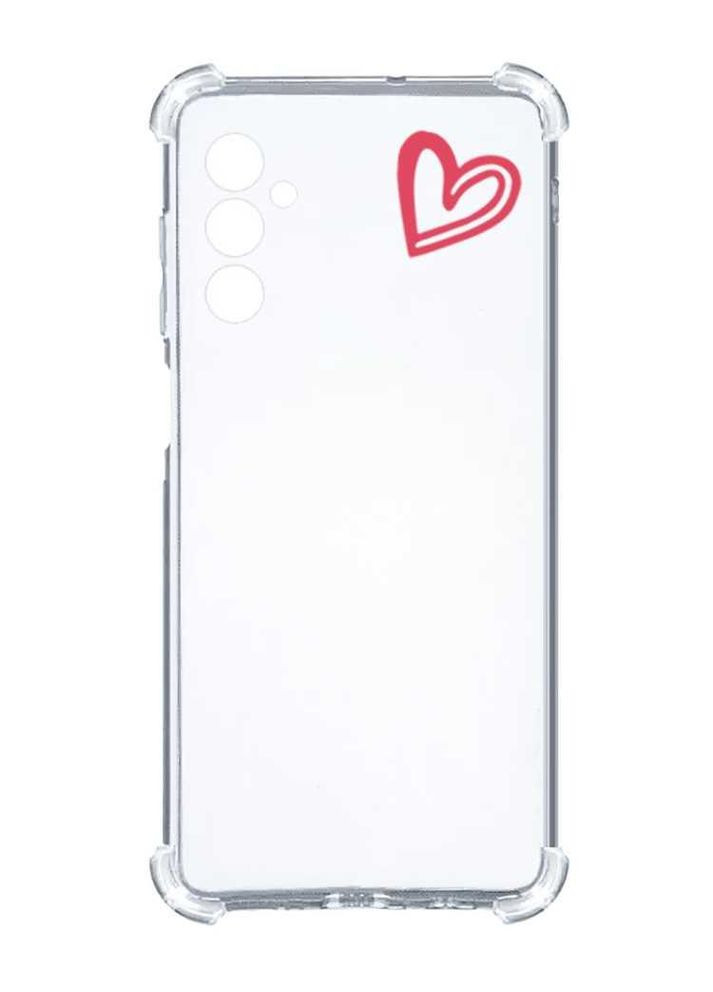 Чехол с утолщёнными углами на Samsung Galaxy A25 (A256):: Сердечко красное (принт 46) Creative (360706123)