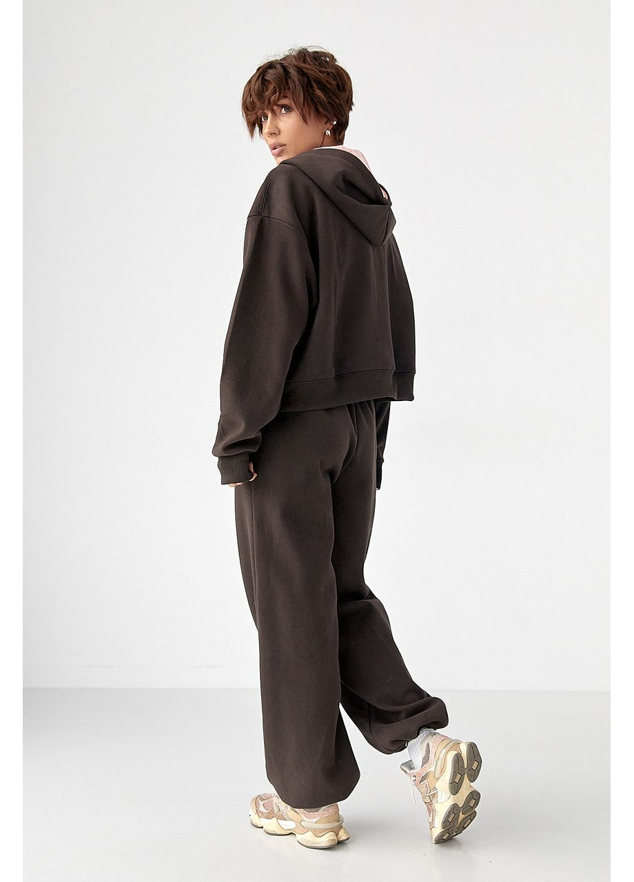 Теплый спортивный костюм с капюшоном с розовым начесом Lurex (370395919)