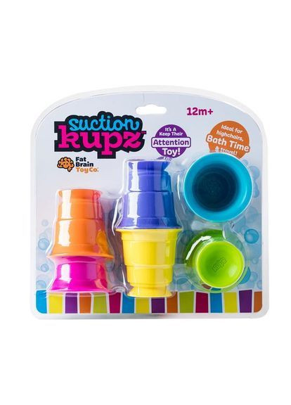 Тактильная игрушка Suction Kupz Мягкие чашки, 6 штук () Fat Brain Toys FA183-1 (369718058)