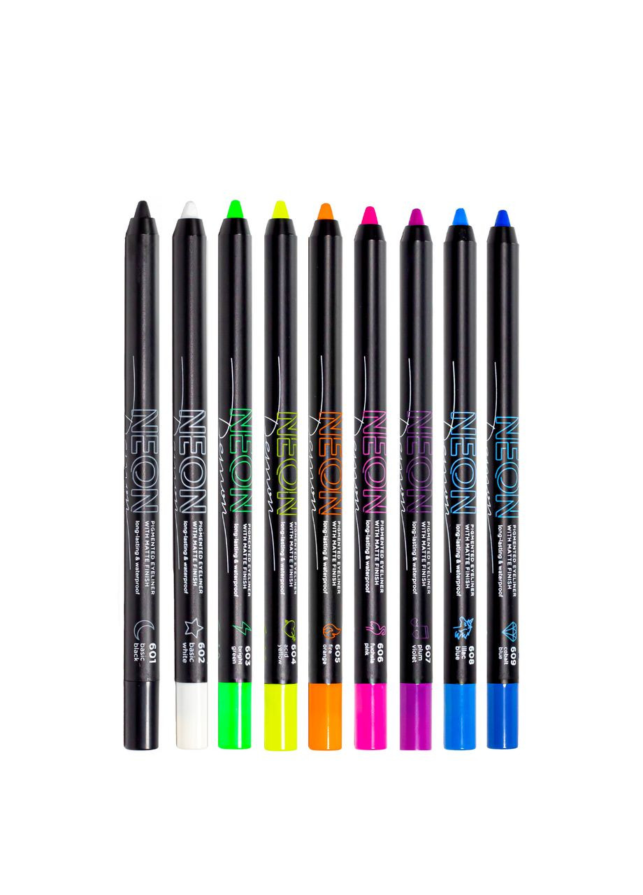 Гелевый карандаш для глаз водостойкий Neon Demon NP 601 № 603 Ярко-зеленный Parisa Cosmetics (337359114)