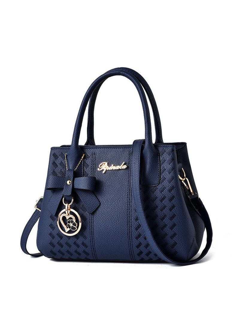 Стильная женская сумочка с брелоком, женская сумочка на плечо с брелочкой Синий PTR No Brand (334730616)