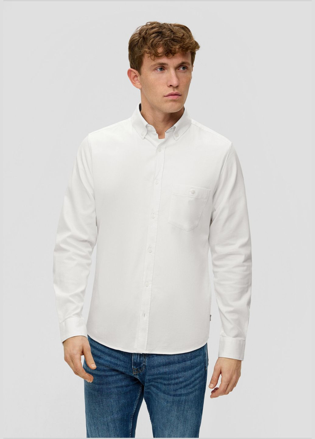 Белая кэжуал рубашка S.Oliver