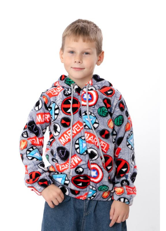 Махрова толстовка прямого крою для хлопчика на блискавці (p-2891) Носи своє 6071-035-4 (371683130)