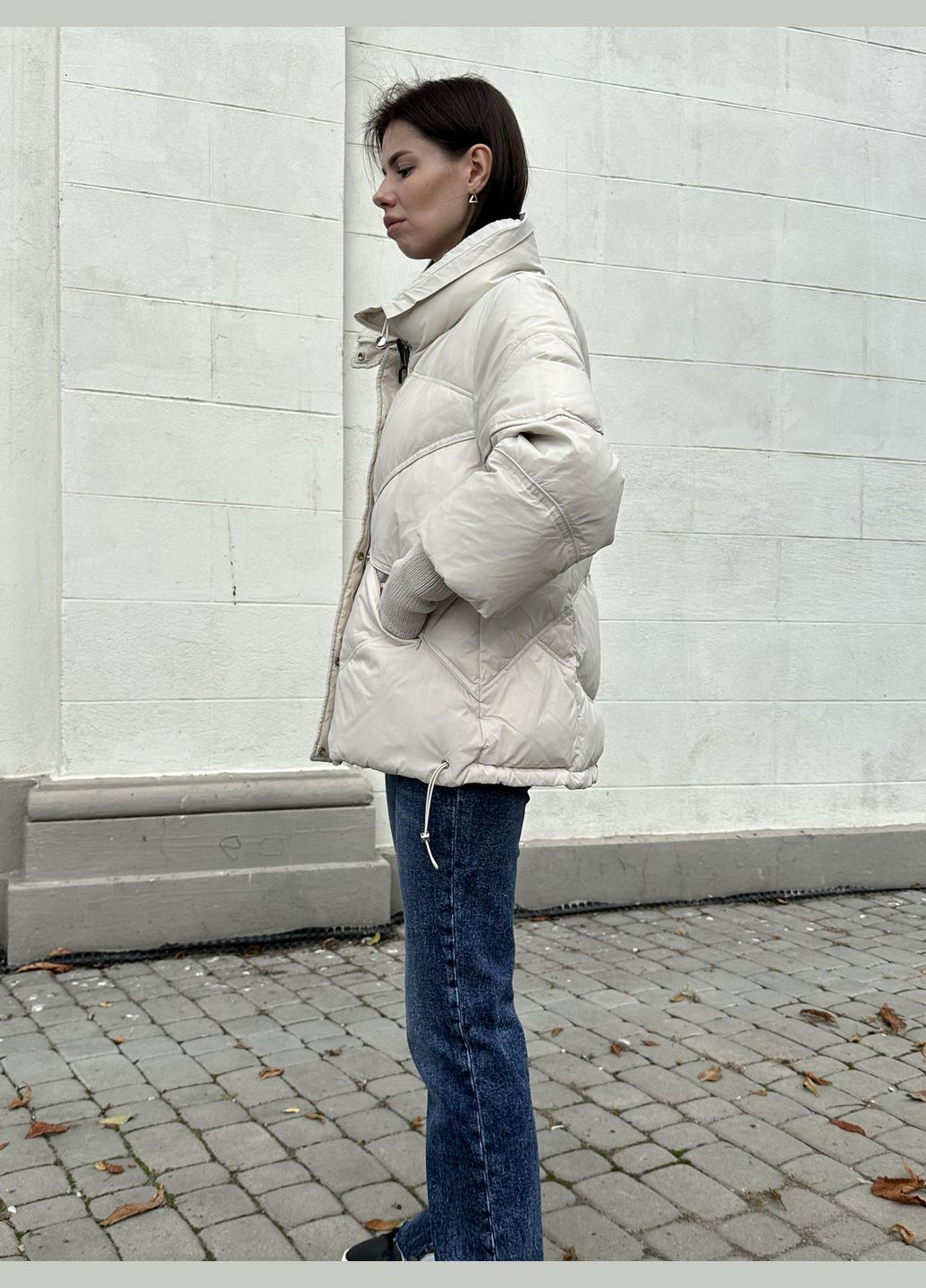 Молочний зимній Пуховик FLY