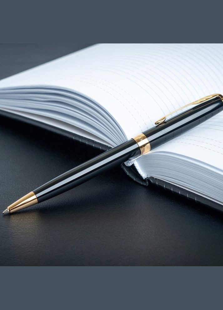 Набір SONNET Black Lacquer GT BP кулькова ручка + блокнот 86 032b24 Parker (316516521)