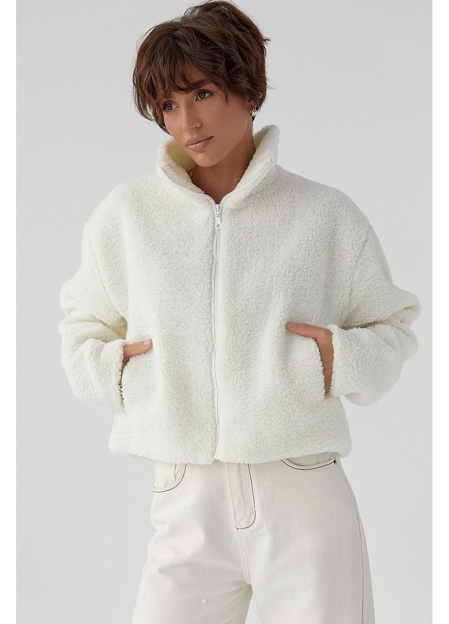 Белый зимний кардиган Lurex